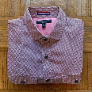 Men's Banana Republic Slim Fit Diamond Red Shirt M